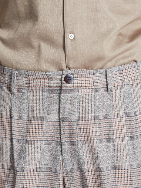 ブークレーグレンチェックリラックスパンツ