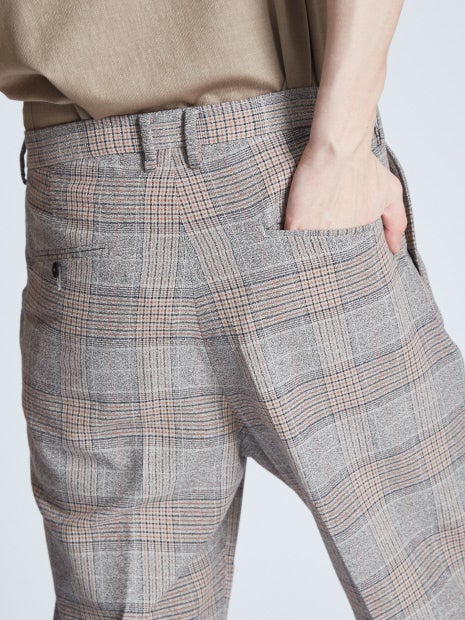ブークレーグレンチェックリラックスパンツ