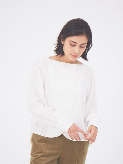 ダブルボタンシャツ