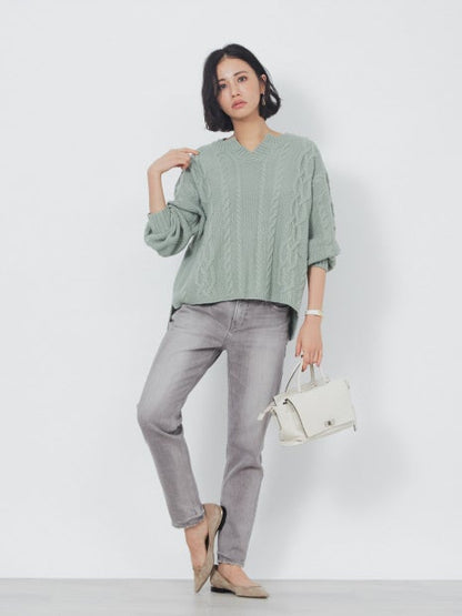 ecru ケーブルプルオーバー