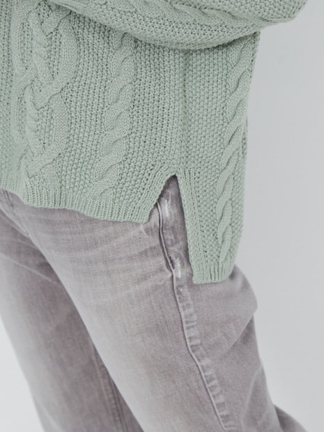 ecru ケーブルプルオーバー