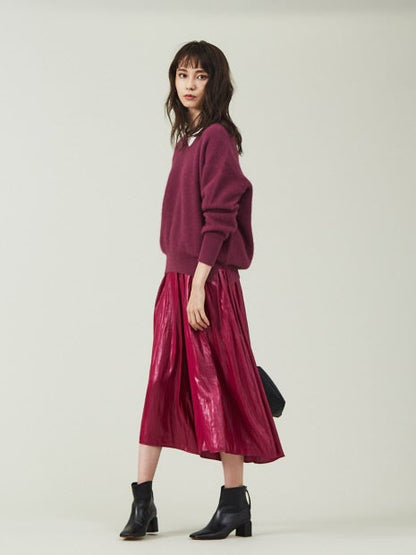 【セットアップ対応】グロッシーサテンドレープパンツ