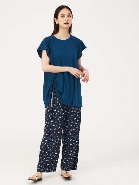 ストライプテープドロストカットソー