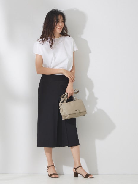 ストレッチボックスプリーツパンツ