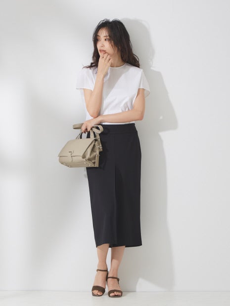 ストレッチボックスプリーツパンツ