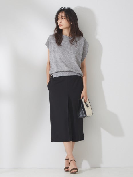 ストレッチボックスプリーツパンツ