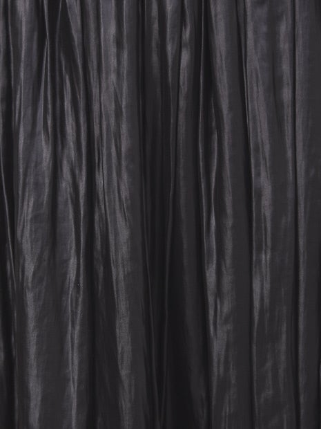 レザーライクサテンギャザースカート