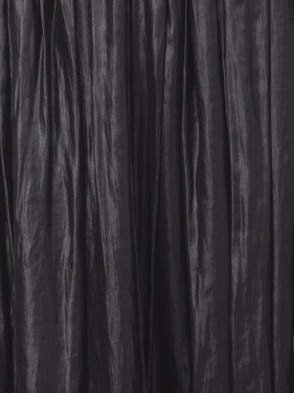 レザーライクサテンギャザースカート