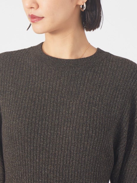 カラーメランジニットワンピース