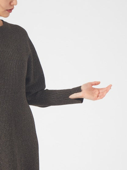 カラーメランジニットワンピース