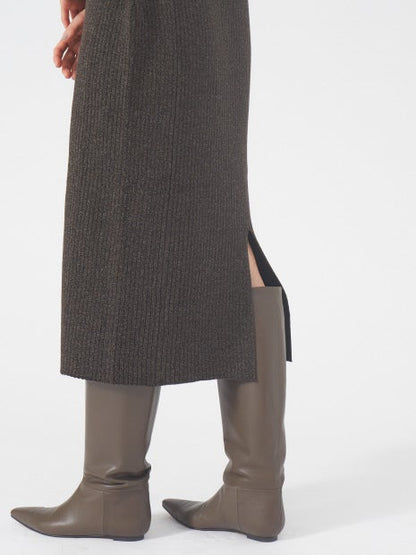 カラーメランジニットワンピース