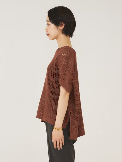 メッシュコットンスクエアニット