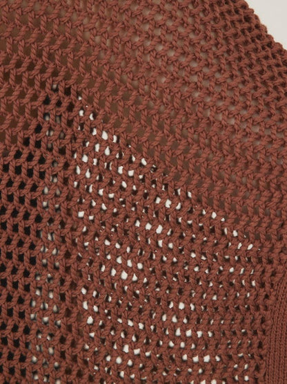 メッシュコットンスクエアニット