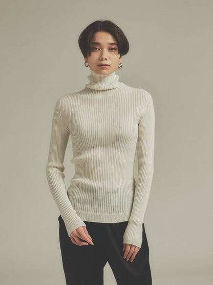 シームレスタートルニット