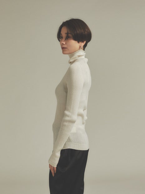 シームレスタートルニット