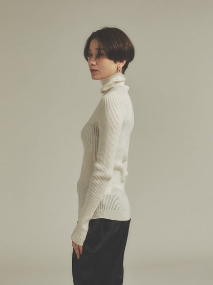 シームレスタートルニット