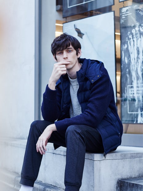 シルクネップクルーネックニット