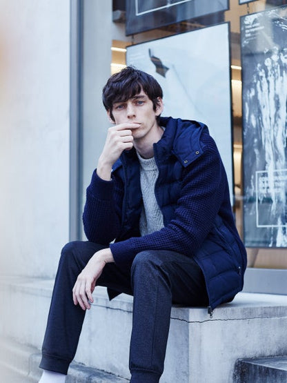 シルクネップクルーネックニット