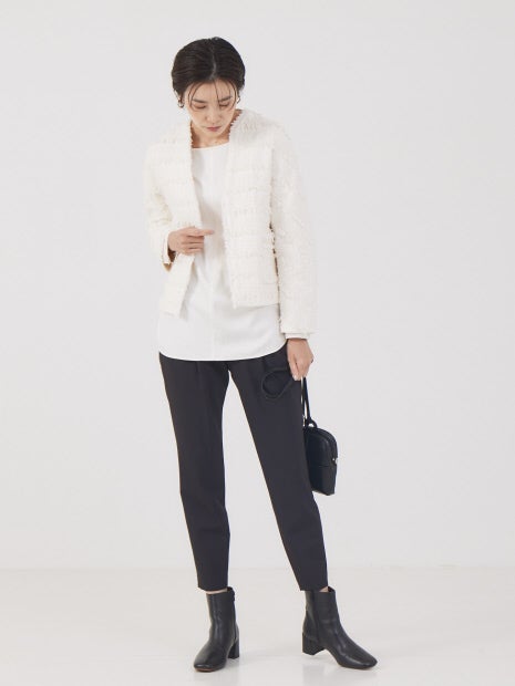 フリンジツィードジャケット