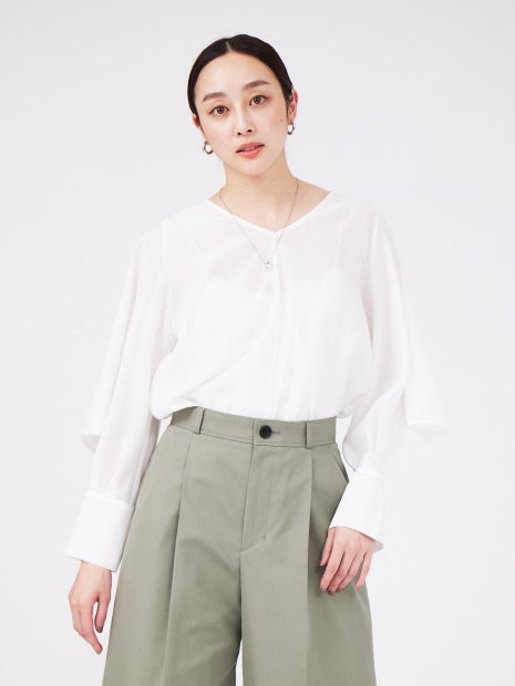 【2WAY】フレアスリーブブラウス