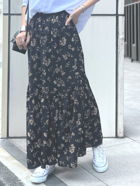 【セットアップ対応】フラワープリントスカート