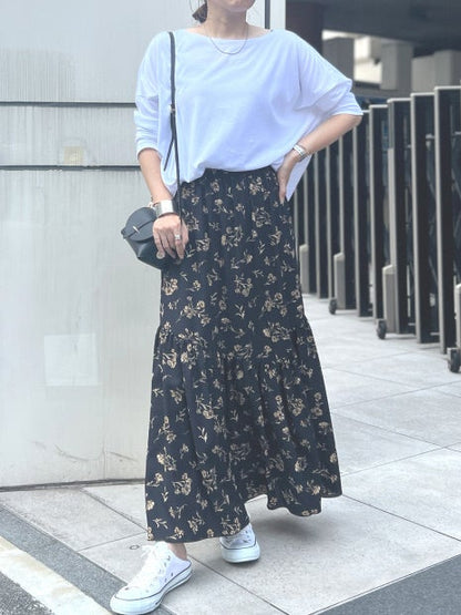 【セットアップ対応】フラワープリントスカート