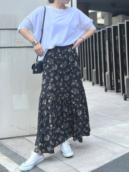 【セットアップ対応】フラワープリントスカート