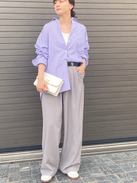 ストレッチツイル  ワイドパンツ