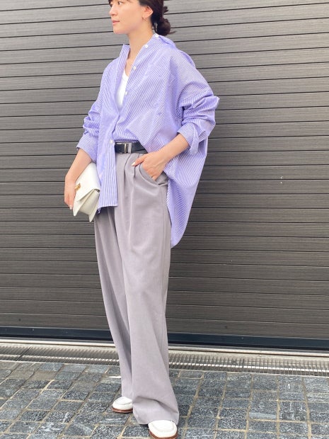 ストレッチツイル  ワイドパンツ