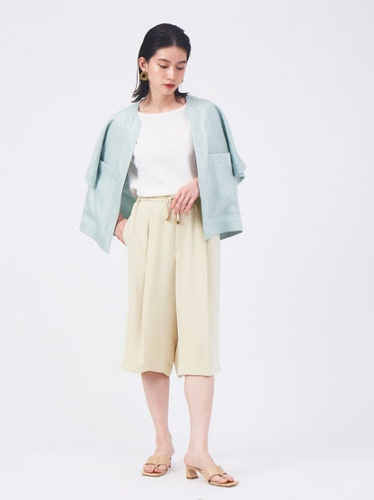 ウォッシャブルボートネックニットTシャツ