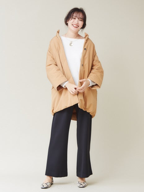 裏起毛フレアワイドパンツ