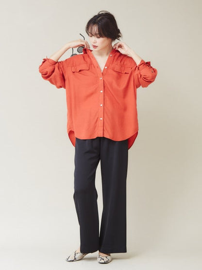 裏起毛フレアワイドパンツ