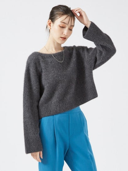 フォックスウールボートネックニット