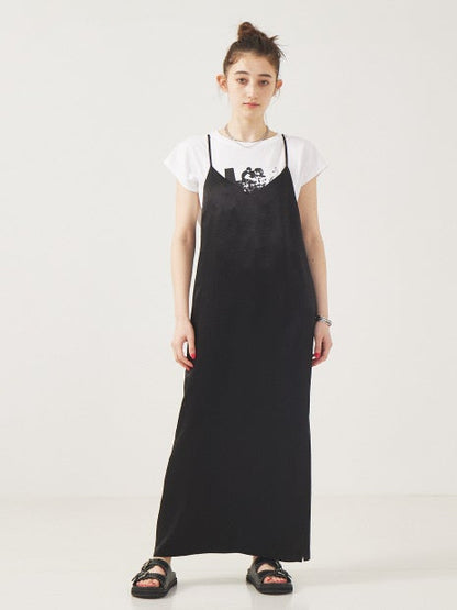 アセテートキャミワンピース