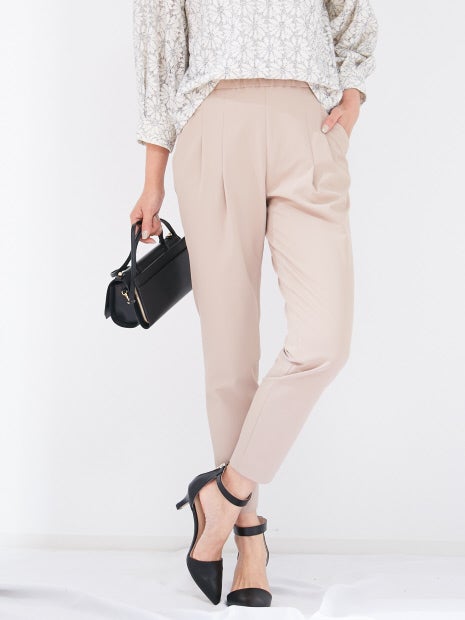 【size32-40】2WAYストレッチタックパンツ