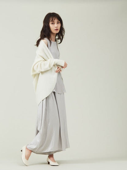 【セットアップ対応】グロッシーサテンドレープパンツ