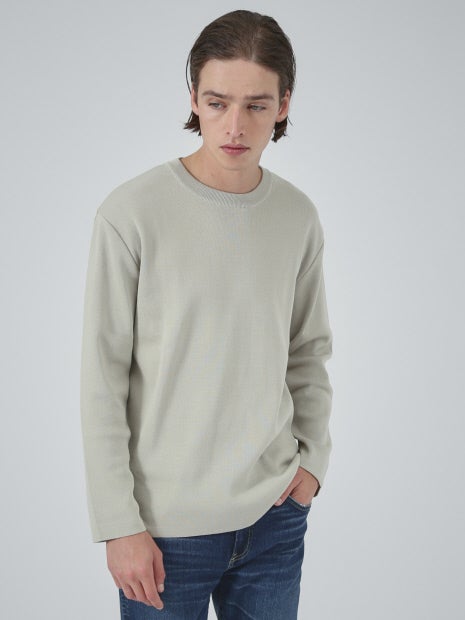 【定番】総針 プルオーバー クルーネックニット