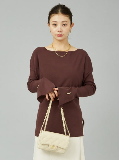 総針フレアスリーブプルオーバー