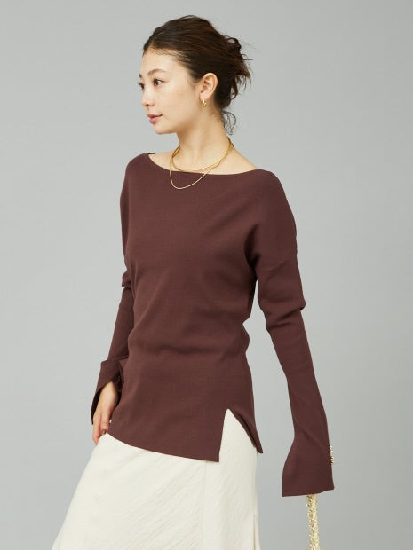 総針フレアスリーブプルオーバー