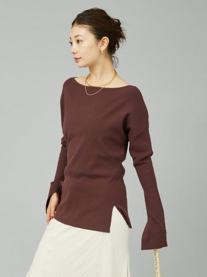 総針フレアスリーブプルオーバー