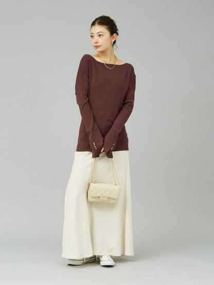 総針フレアスリーブプルオーバー