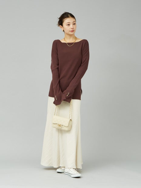 総針フレアスリーブプルオーバー