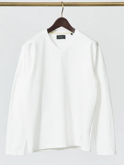 【Vネック】ECO VERO レーヨンポンチTシャツ / ロンT