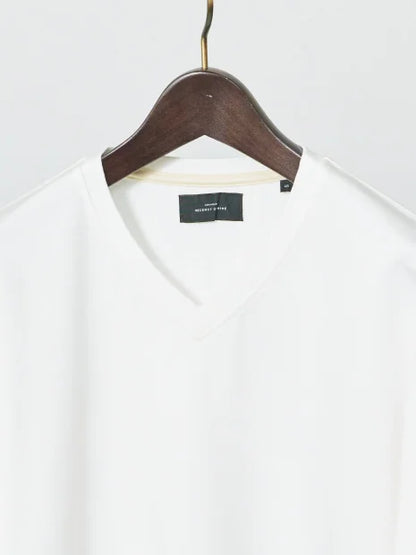 【Vネック】ECO VERO レーヨンポンチTシャツ / ロンT