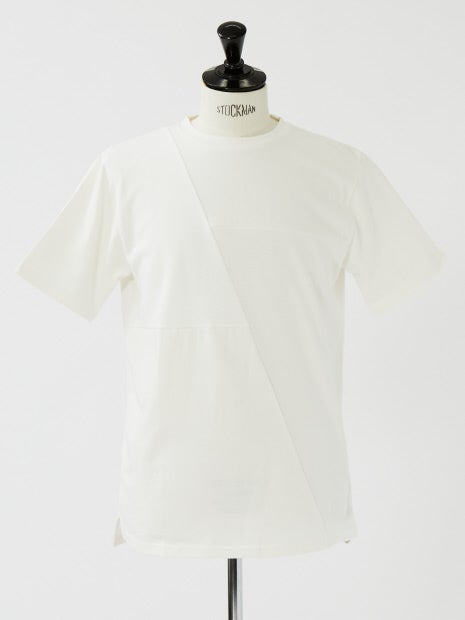 スラッシュパッチワーク半袖Tシャツ