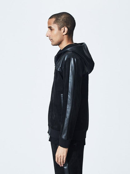 【セットアップ対応】ハイテンション レザー ジップパーカー