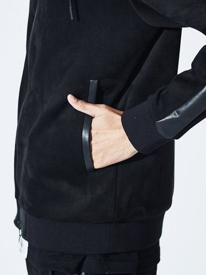 【セットアップ対応】ハイテンション レザー ジップパーカー