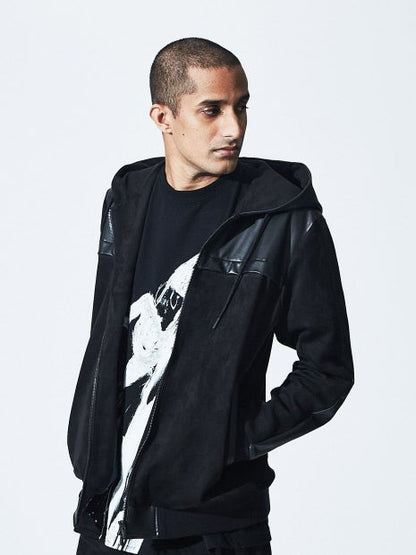 【セットアップ対応】ハイテンション レザー ジップパーカー