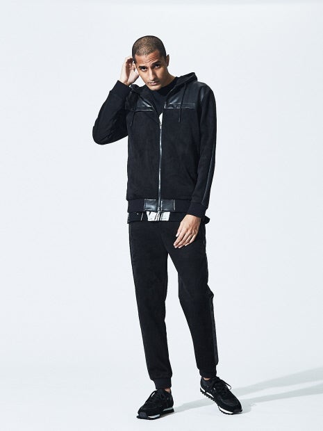 【セットアップ対応】ハイテンション レザー ジップパーカー