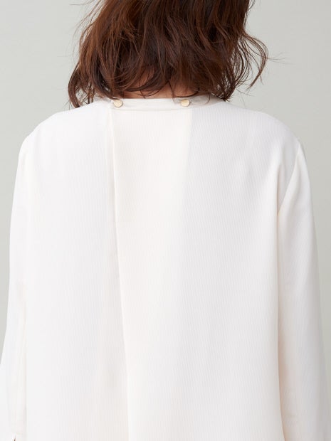 【セットアップ対応】ピーチピケブラウス